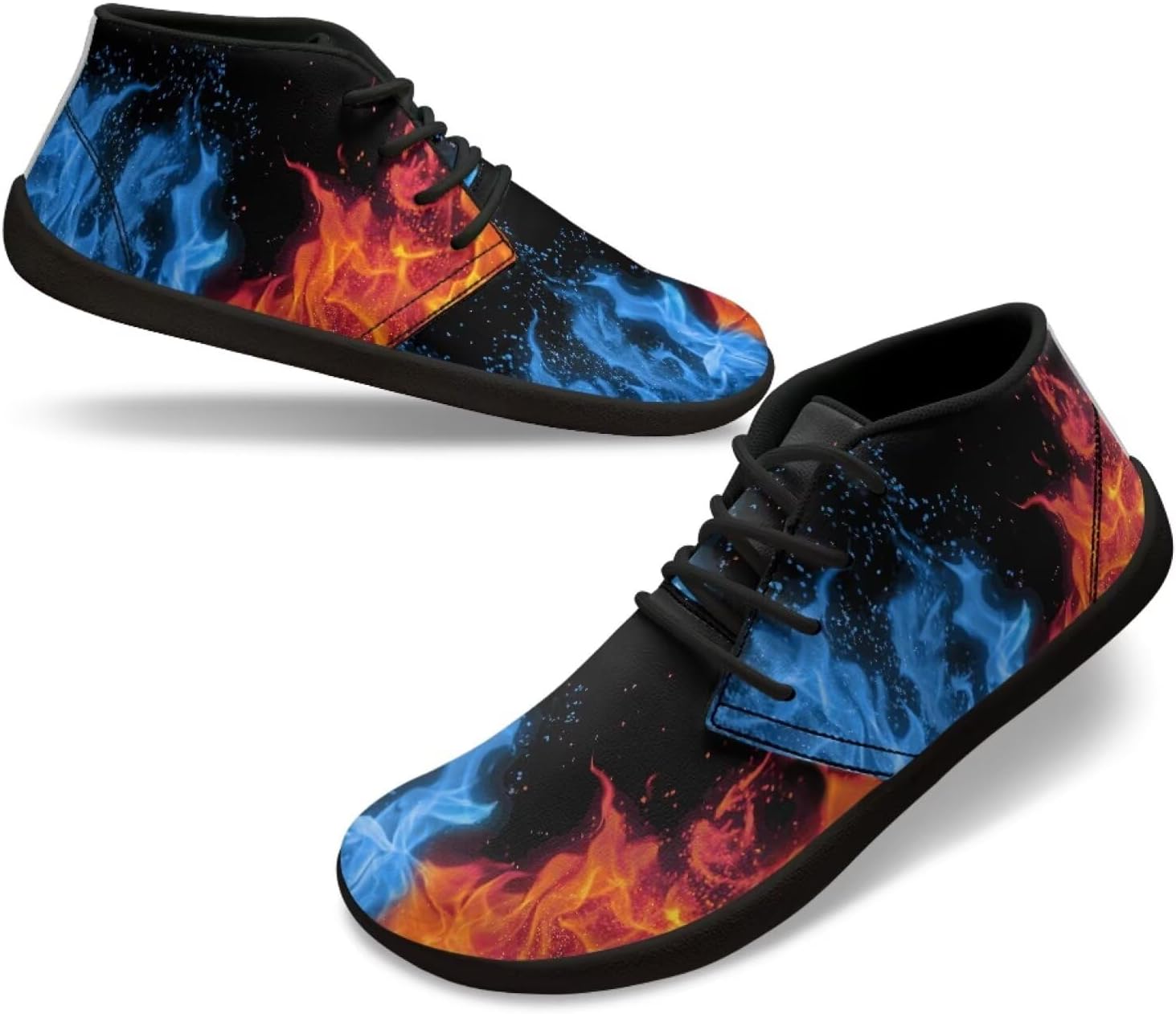 

Мужские кроссовки для ходьбы, дышащие, с нулевым перепадом высоты подошвы, с широким носком, для тренировок, легкие, нескользящие, модные, для походов и бега Xixirimido, красный/синий