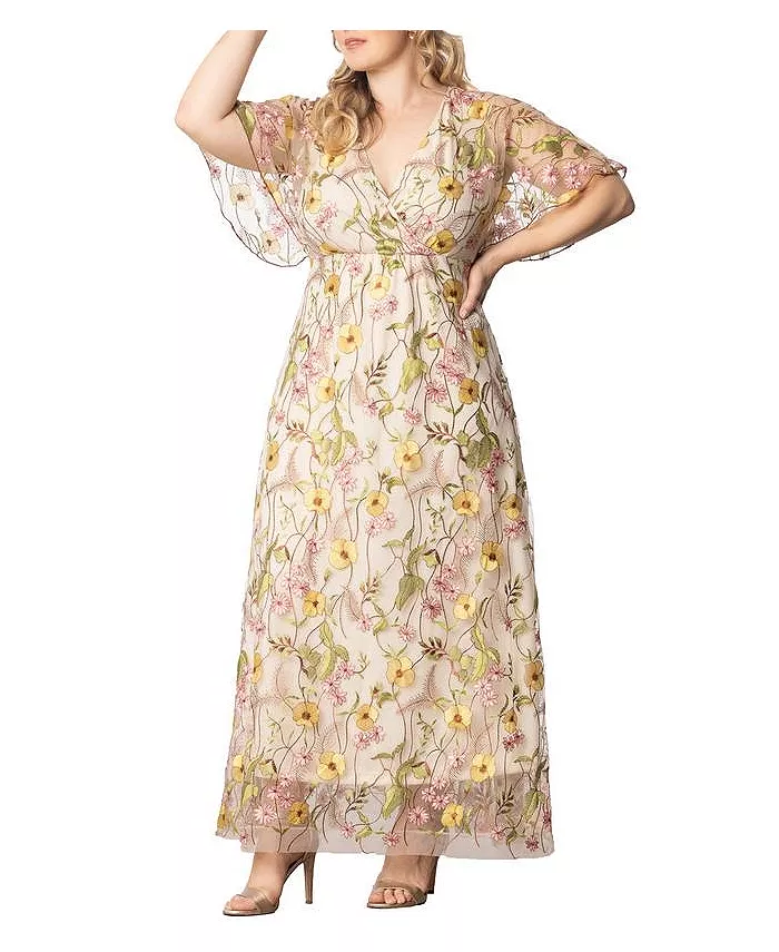 

Вечернее платье с вышивкой Plus Size Embroidered Elegance Kiyonna, мультиколор