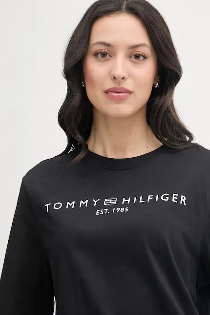 Футболка с коротким рукавом хлопковая Tommy Hilfiger, черный — фото 4