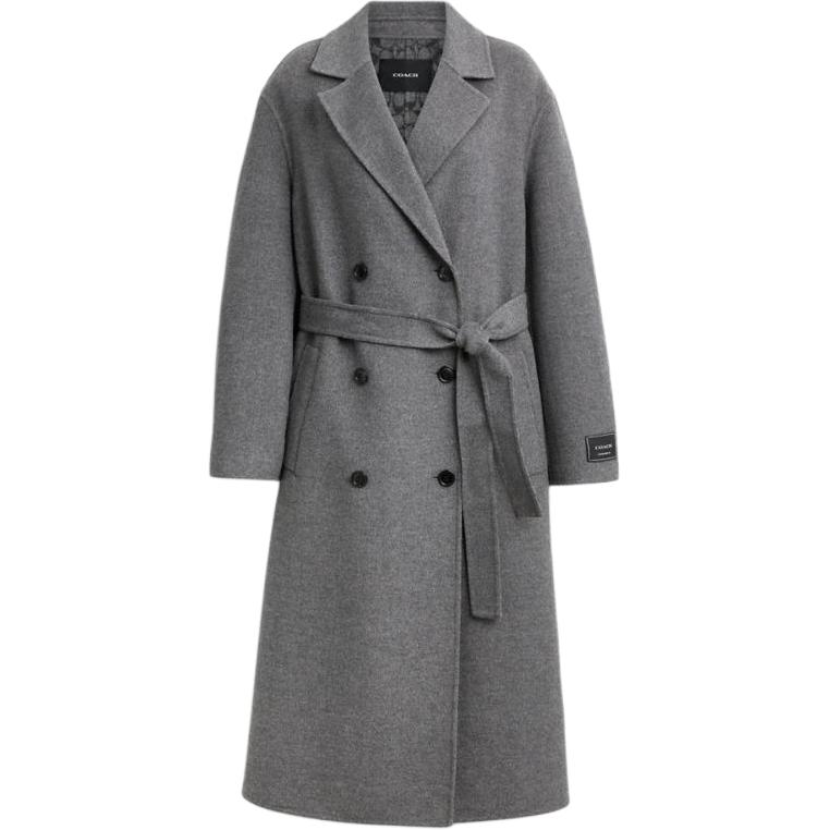 

Coach Женское пальто серого цвета с умеренным лацканом