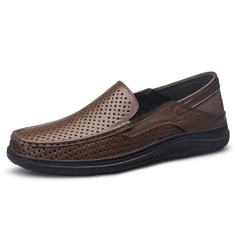 

PAIBLOKS Мужские повседневные туфли коричневые перфорированные, цвет Brown - perforated