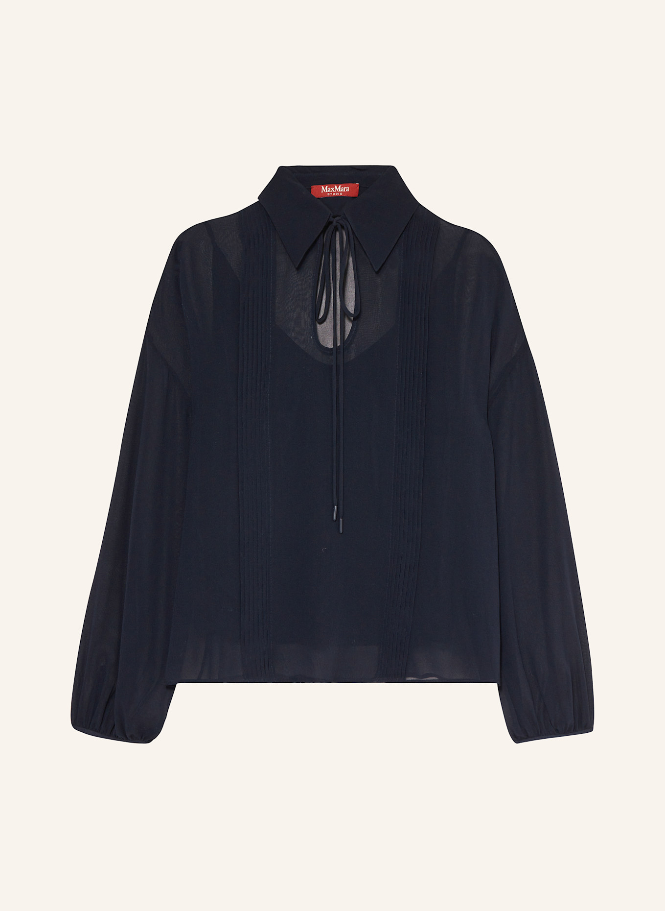 

Шелковая блуза Валдай Max Mara Studio, синий