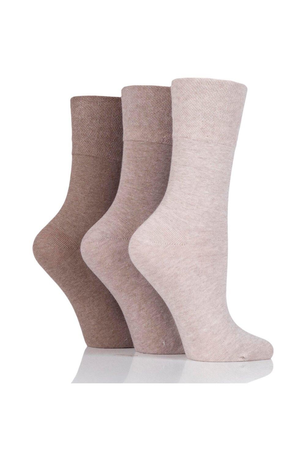 

3 пары носков для диабетиков Footnurse с мягким захватом SOCKSHOP Iomi, бежевый