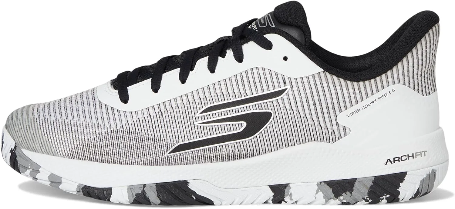 Кроссовки Skechers для мужчин Pickleball Viper Court Pro 2.0, белый/черный — фото 4