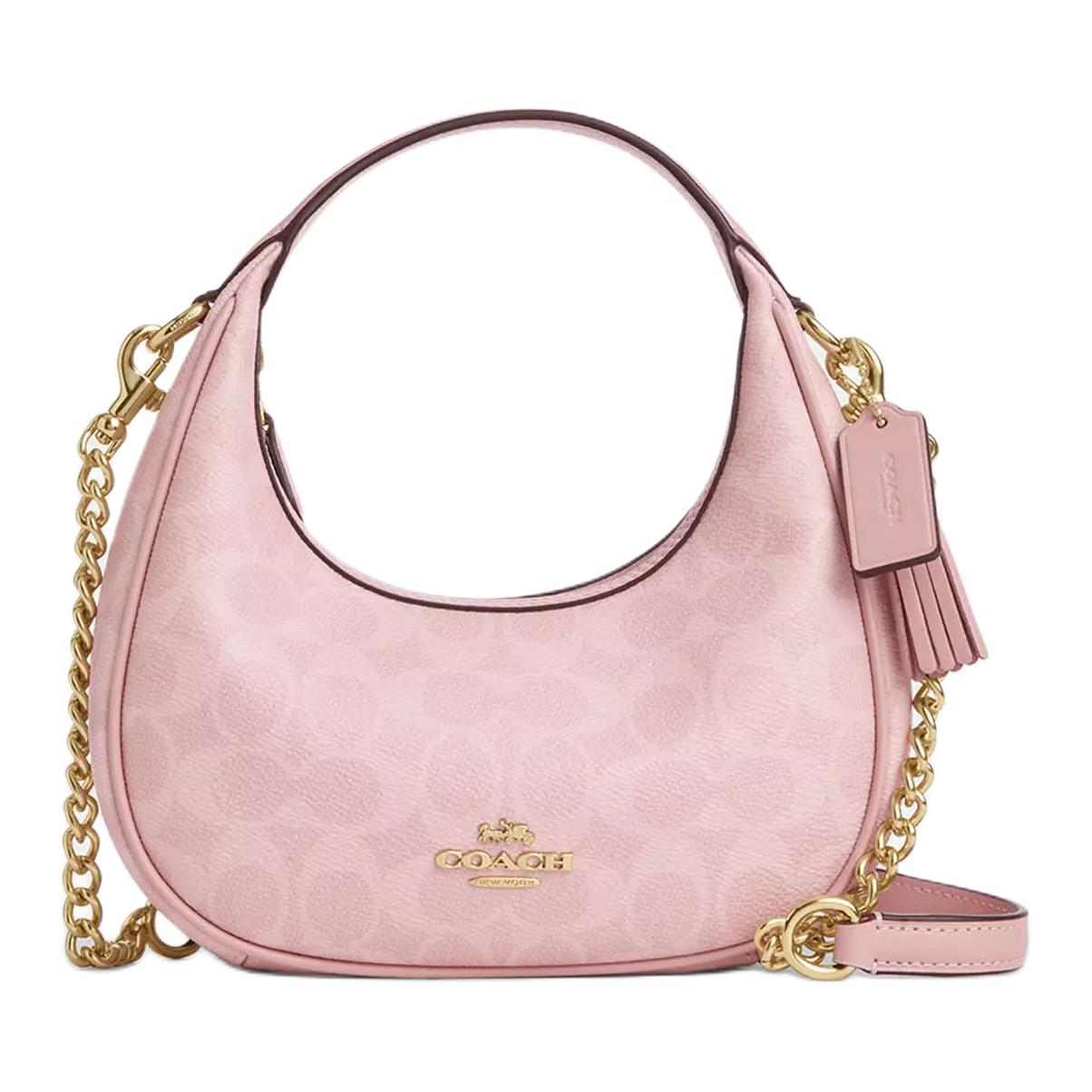 

COACH Кармен холщовая с кожаной сумка через плечо