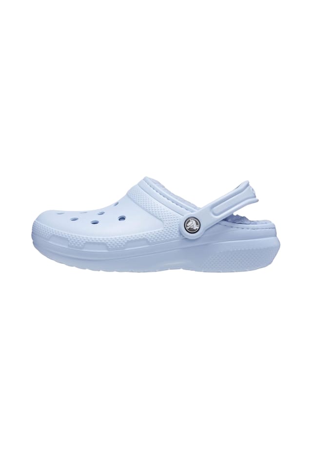

Сабо с пушистой подкладкой и ремешком на пятке Crocs, голубой
