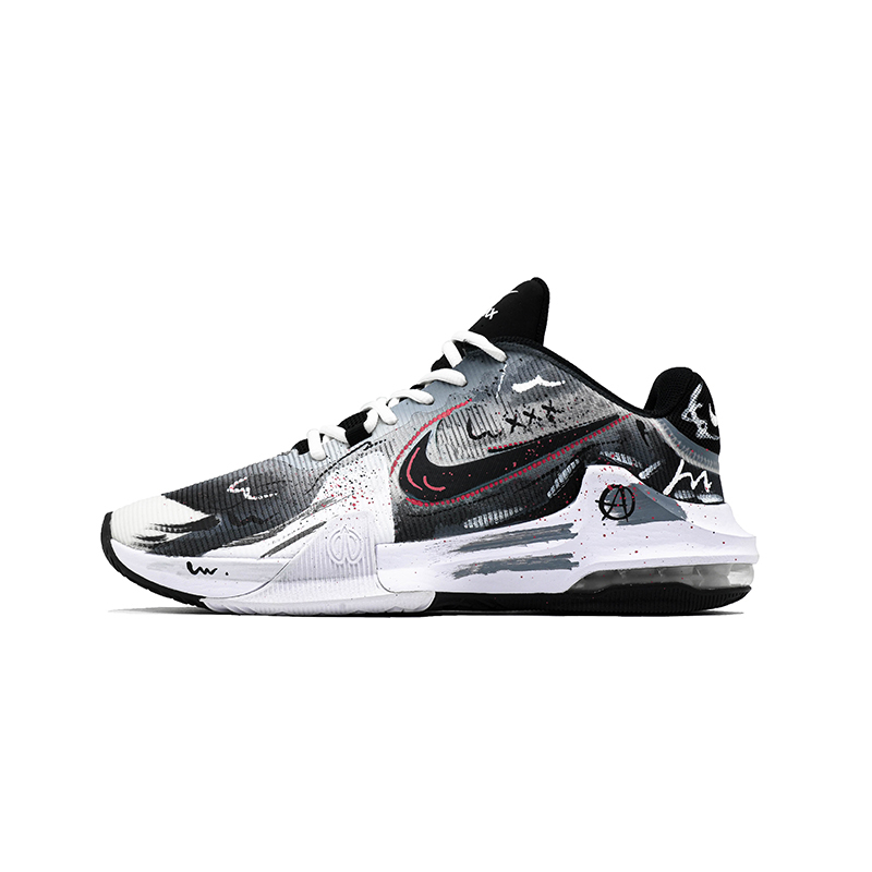 

Nike Кроссовки баскетбольные низкие мужские Air Max Impact 4 The Coming Of Silence Cushioning, Wear Resistant Black White