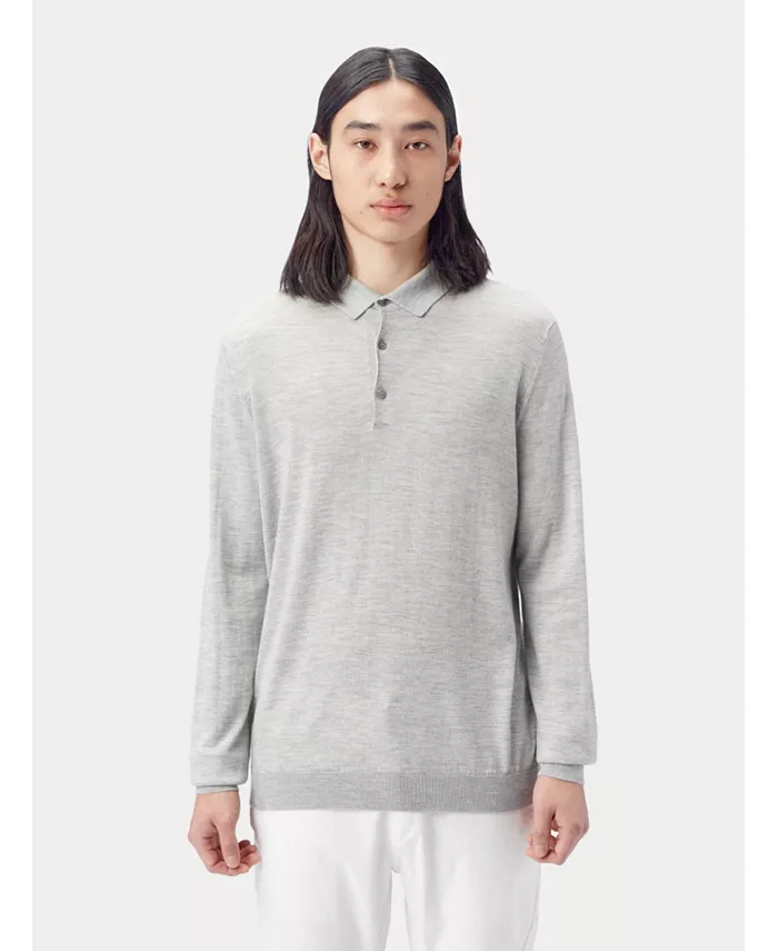 

Мужская поло из кашемира и шелка Gobi Cashmere, серый