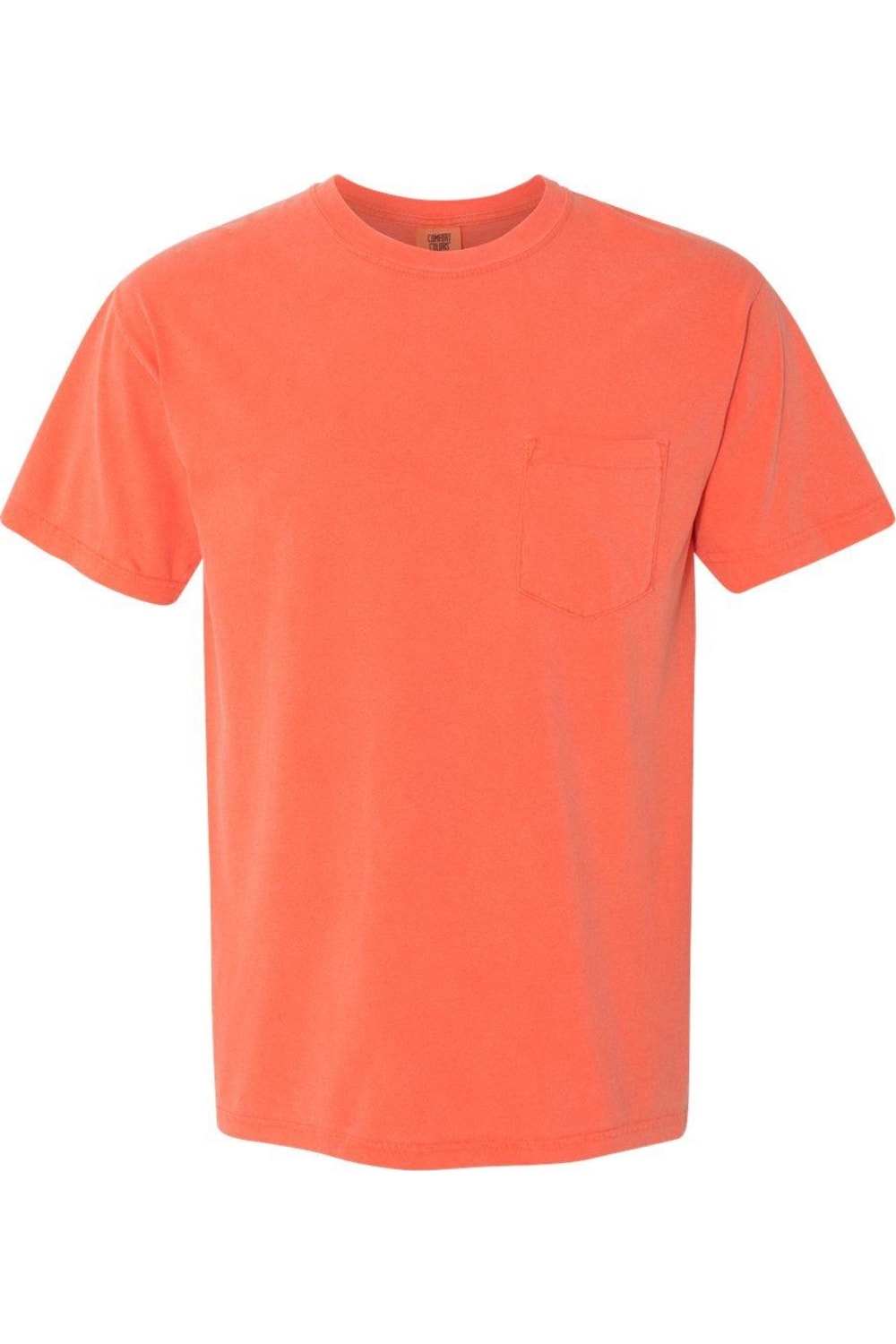 

Футболка Comfort Colors Garment-Dyed Heavyweight Pocket, цвет bright salmon