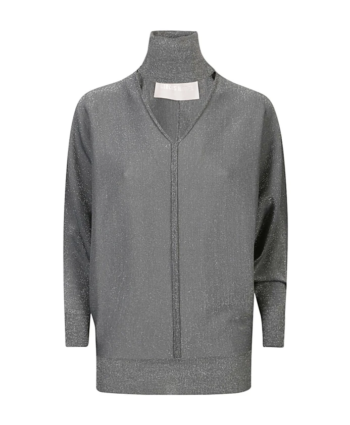 

Серый вискозный свитер с высоким воротником Circus Hotel, серый