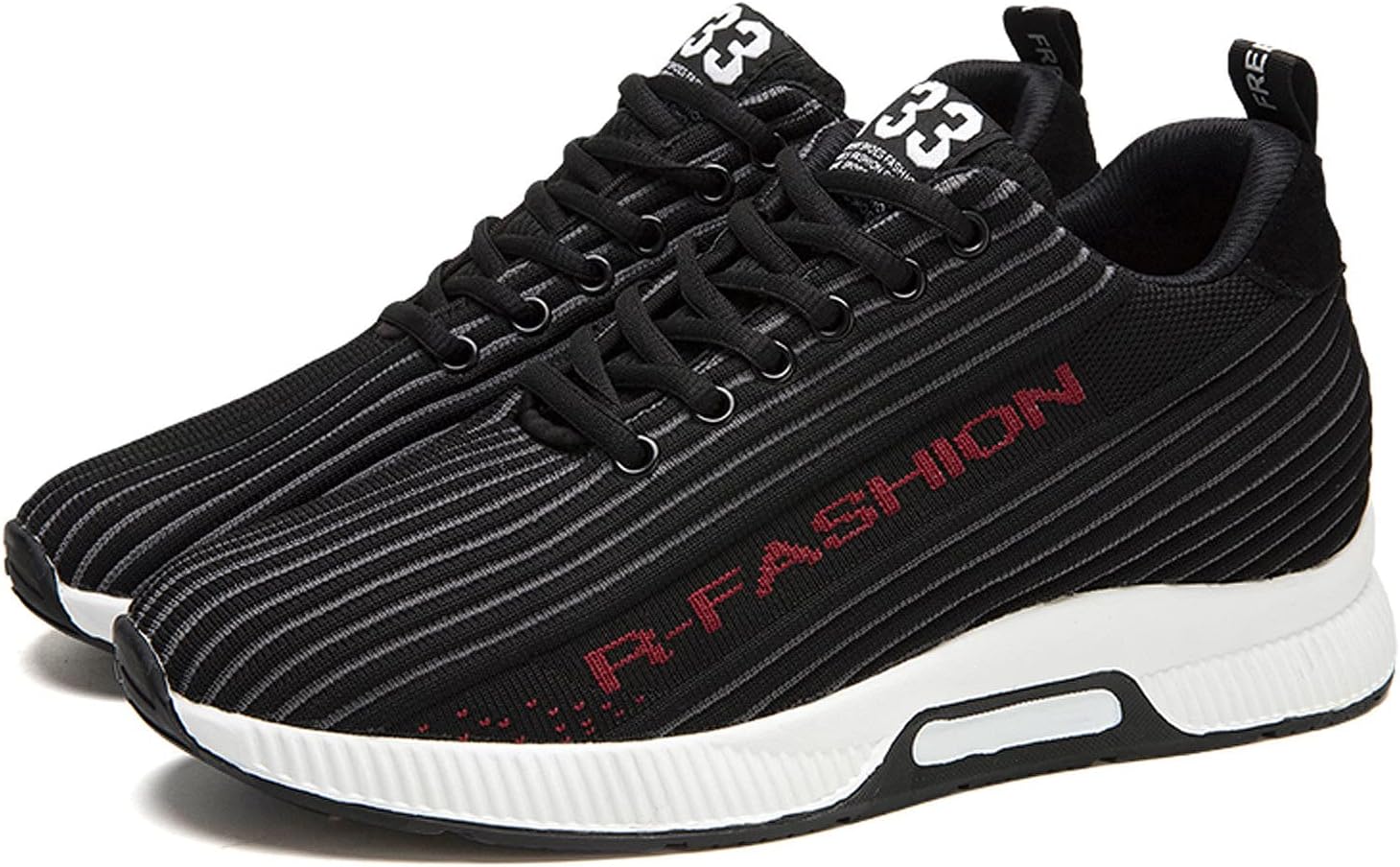 

Мужские кроссовки FLIOZY с лифтом, увеличивающие рост на 6 см, легкие, дышащие, на шнуровке, модные кроссовки, черный/серый