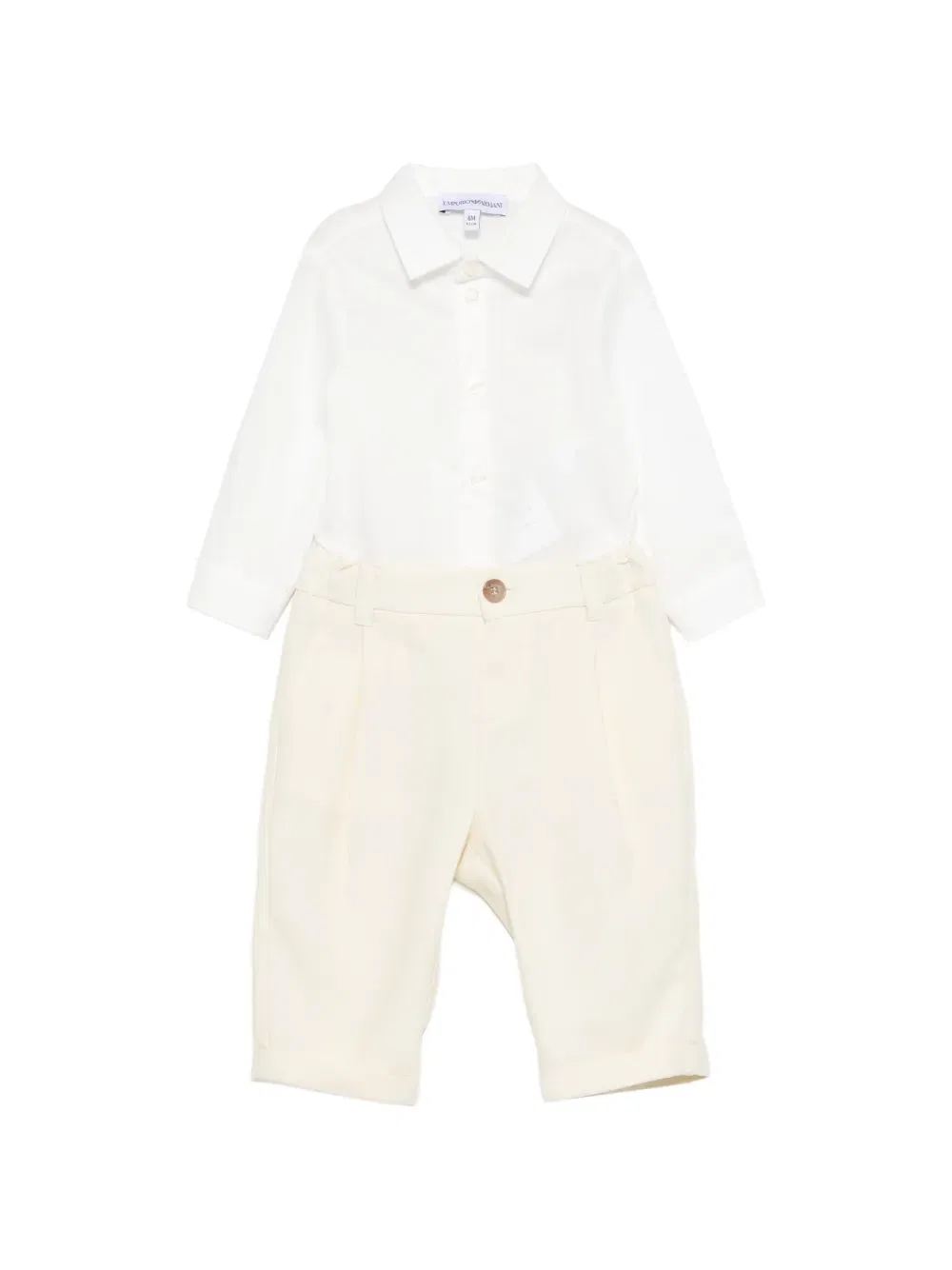 Комплект брюк на пуговицах (три штуки) Emporio Armani Kids, нейтральный — фото 2