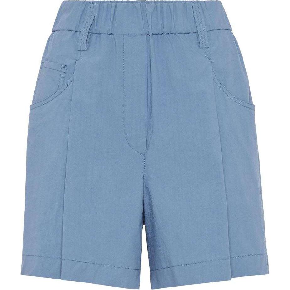 

Хлопковые шорты, украшенные вышивкой Monili Brunello Cucinelli, синий