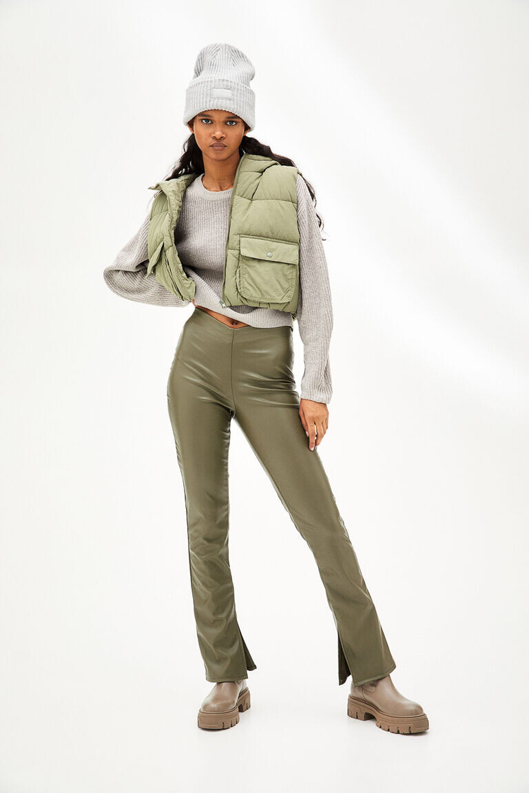 

Расклешенные леггинсы H&M, хаки