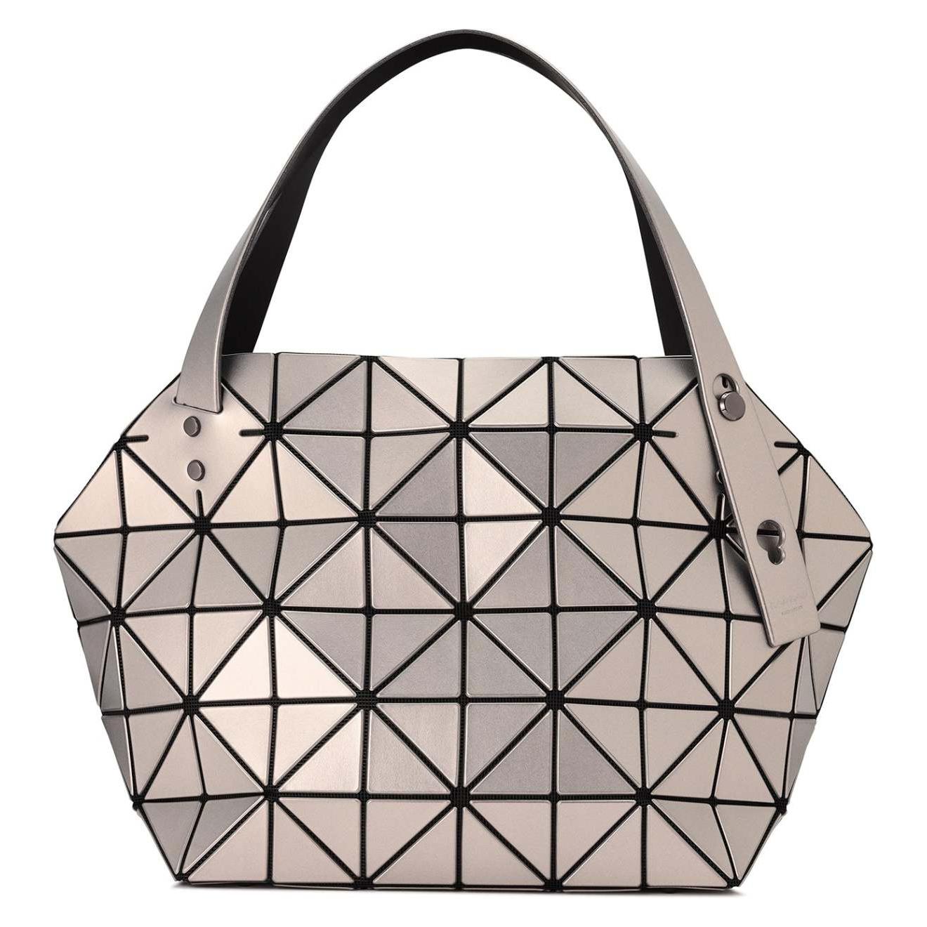 

ISSEY MIYAKE Бостонская сумка из ПВХ для женщин серебристого цвета