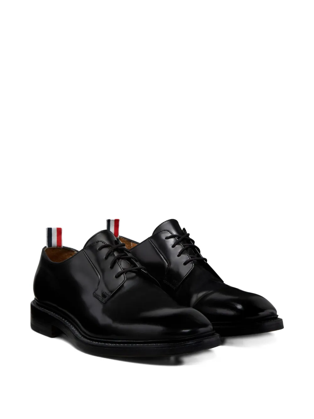 Дерби из кожи на шнуровке Thom Browne, черный — фото 3