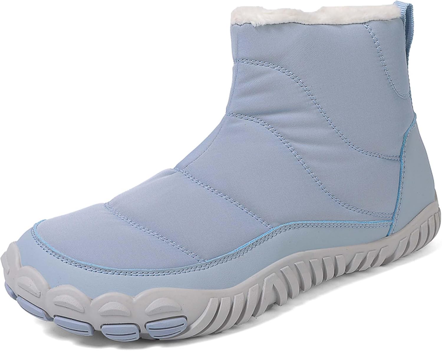

Мужские и женские зимние снежные ботинки водонепроницаемые, босоножки с меховой подкладкой, теплые ботинки до щиколотки, противоскользящие, для пеших прогулок на природе, женские зимние водонепроницаемые ботинки Generic, синий
