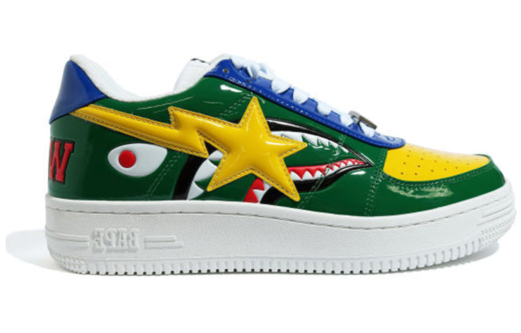 Кроссовки A Bathing Ape Bape sta Low M2 'Green Shark Face', зеленый — фото 2