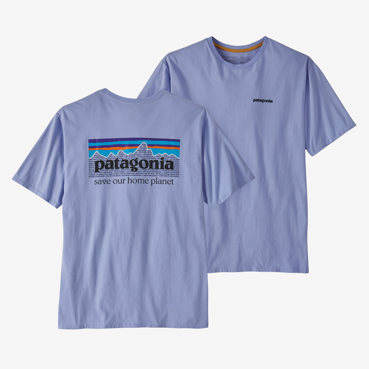 

Мужская органическая футболка P-6 Mission Patagonia, цвет Pale Periwinkle