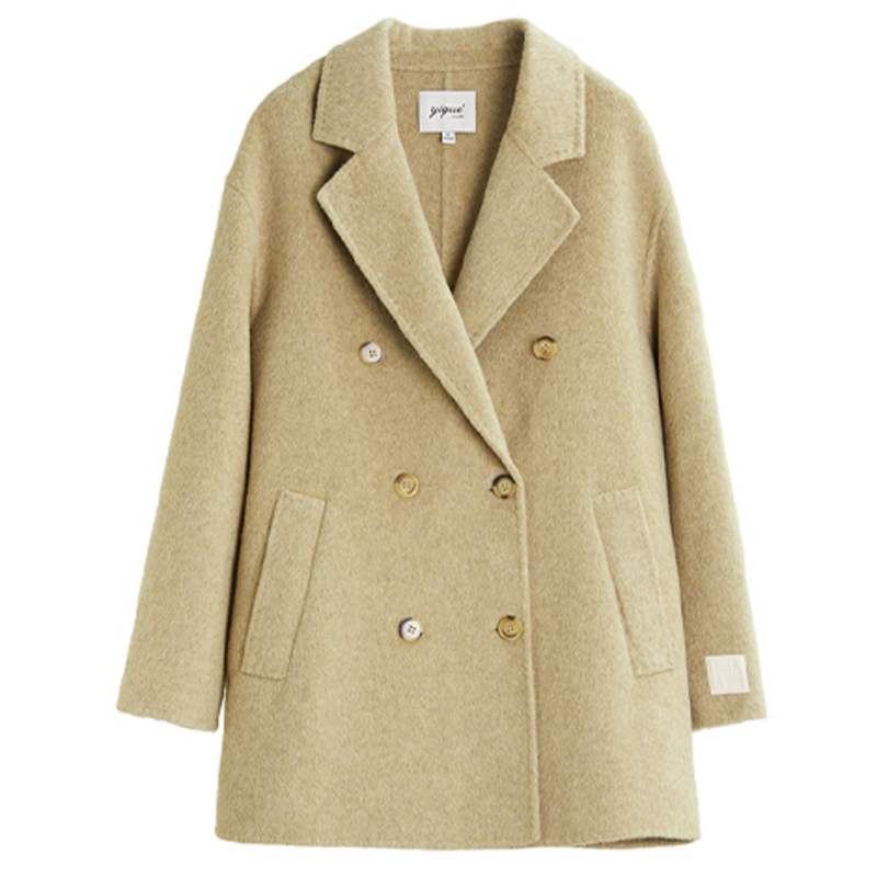 

Пальто женское с воротником-стойкой, утепленное, прямого кроя ELLE, хаки зеленый