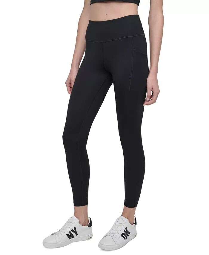 

Женские компрессионные леггинсы Balance с высокой талией 7/8 DKNY, черный