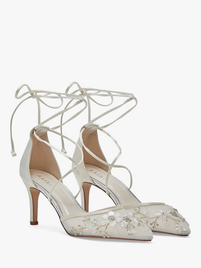 Свадебные туфли mirabella из атласа и тюля Rainbow Club, цвет Ivory Satin — фото 2