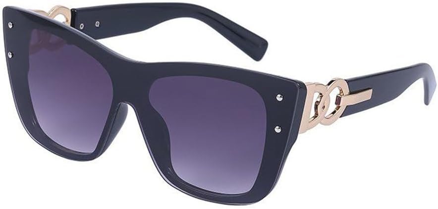 

Женские солнцезащитные очки «кошачий глаз» без оправы, роскошные модные солнцезащитные очки «кошачий глаз» для женщин, большие солнцезащитные очки без оправы для женщин TYUVIVO, C6blackdoublegray