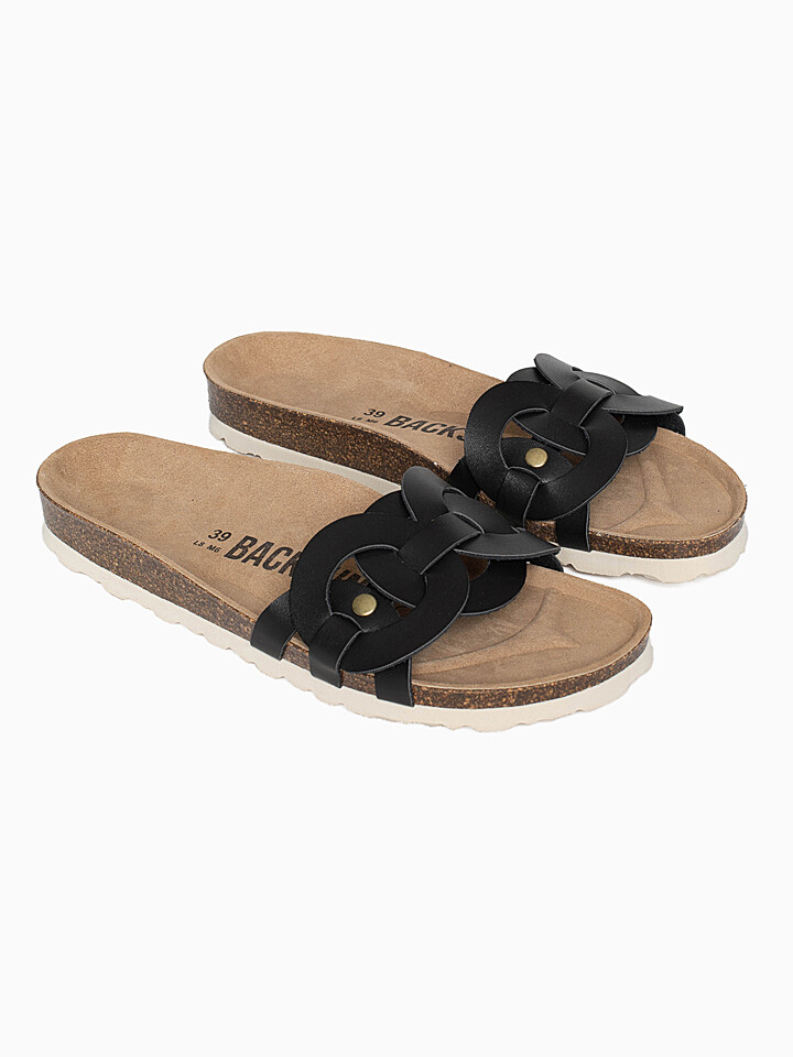 Мюли BACKSUN Leder Trapeze, черный
