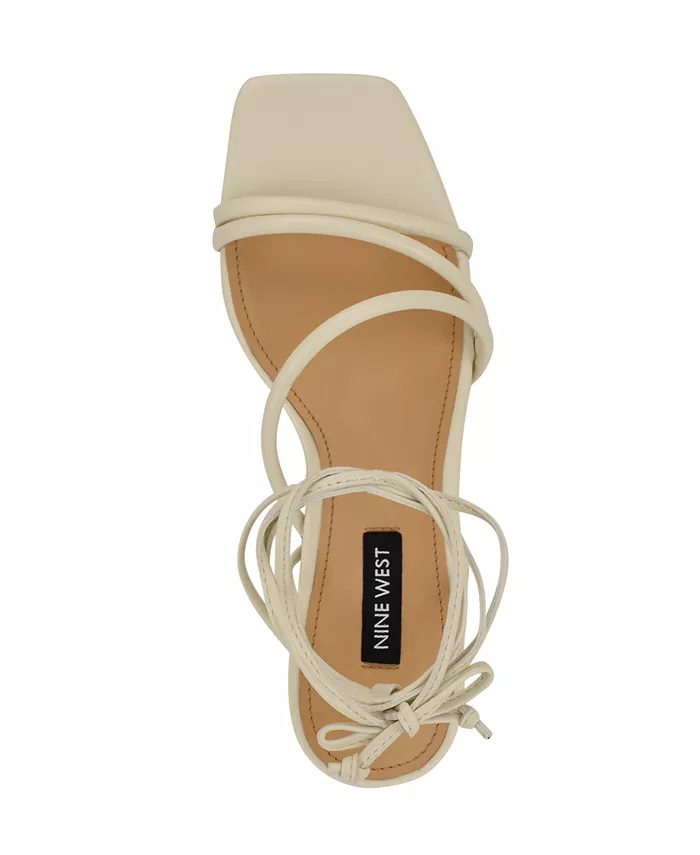 Женские босоножки Hendy Strappy Lace Up Dress Sandals Nine West, слоновая кость/кремовый — фото 4