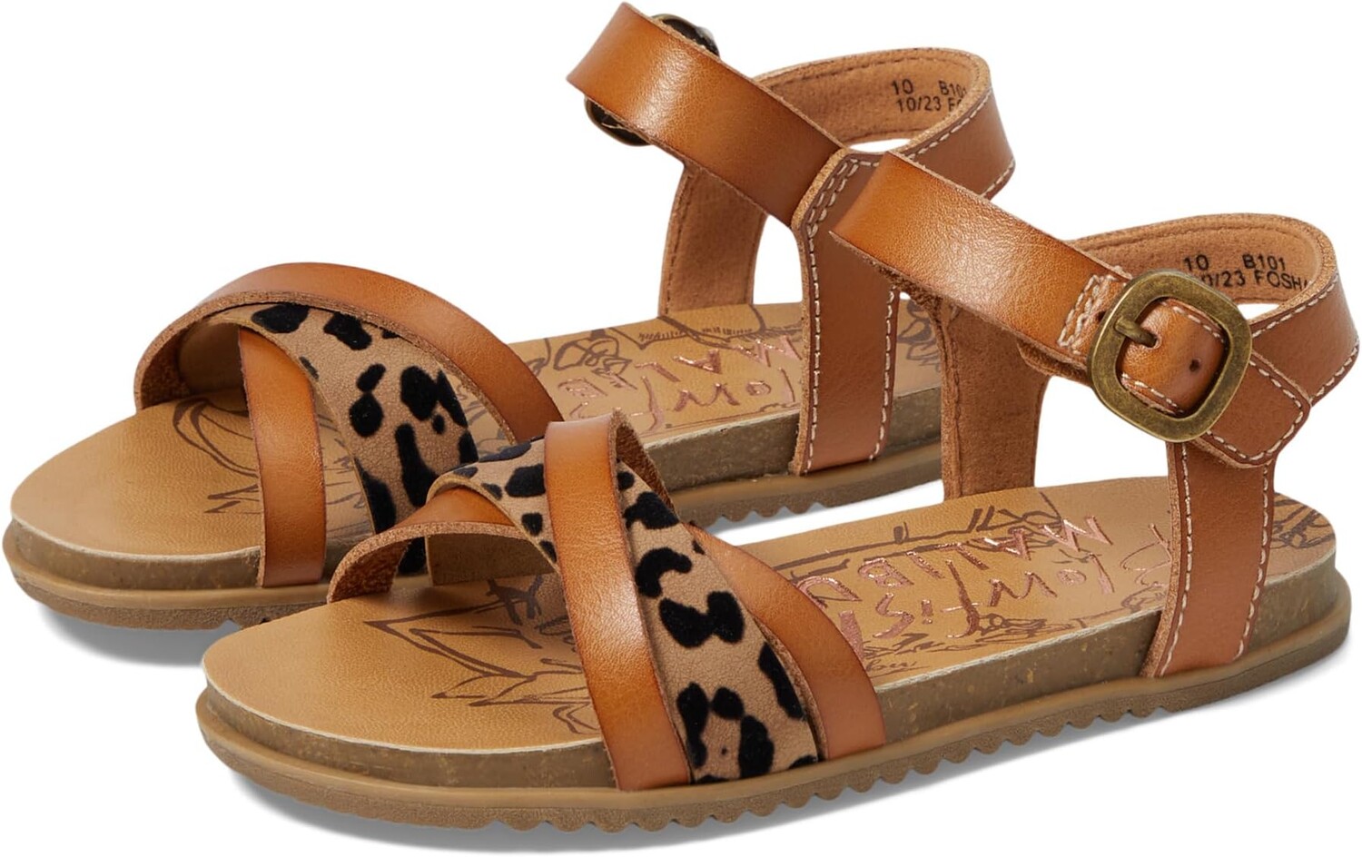 

Сандалии Blowfish Malibu Monti-T, цвет Bee Honey/Sahara Leopard