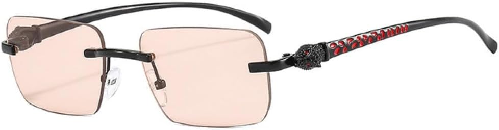 

Модные солнцезащитные очки без оправы прямоугольной формы для женщин, с прозрачными линзами с градиентом цвета "океан", уникальные солнцезащитные очки для мужчин, L17657 generic, Black Champagne