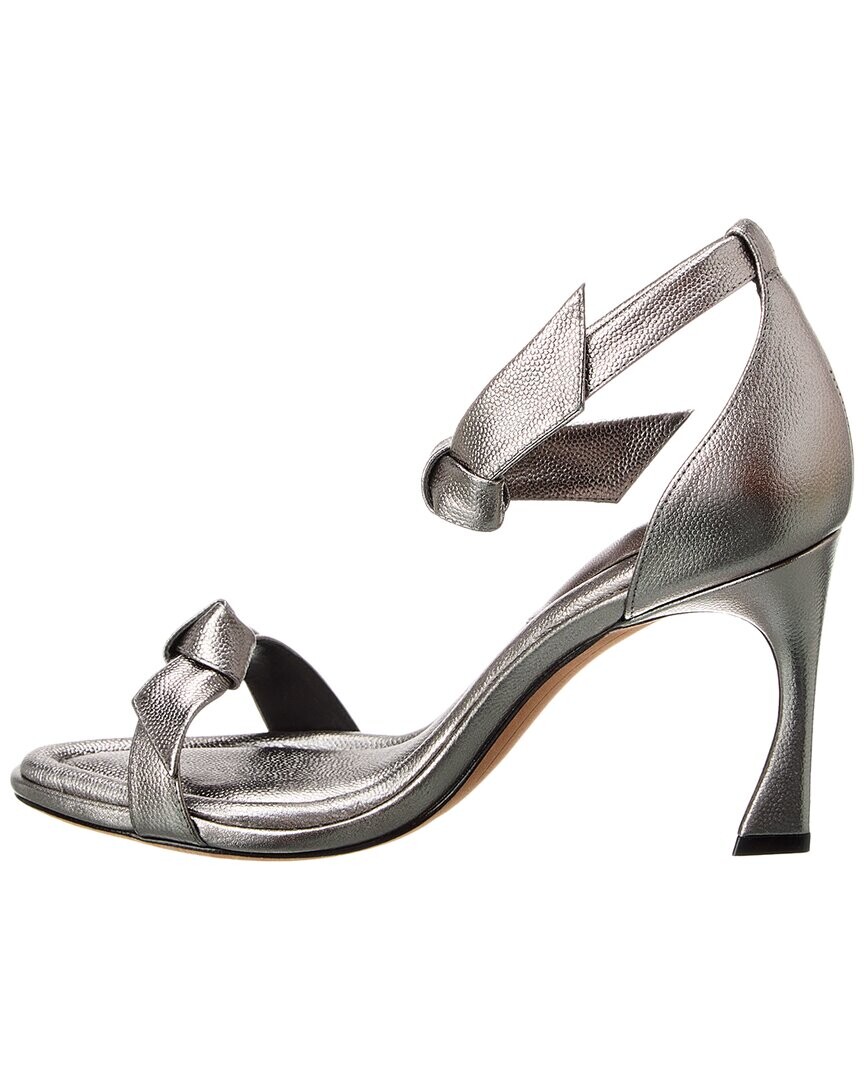 Кожаные сандалии Alexandre Birman Clarita 85, серебро — фото 3