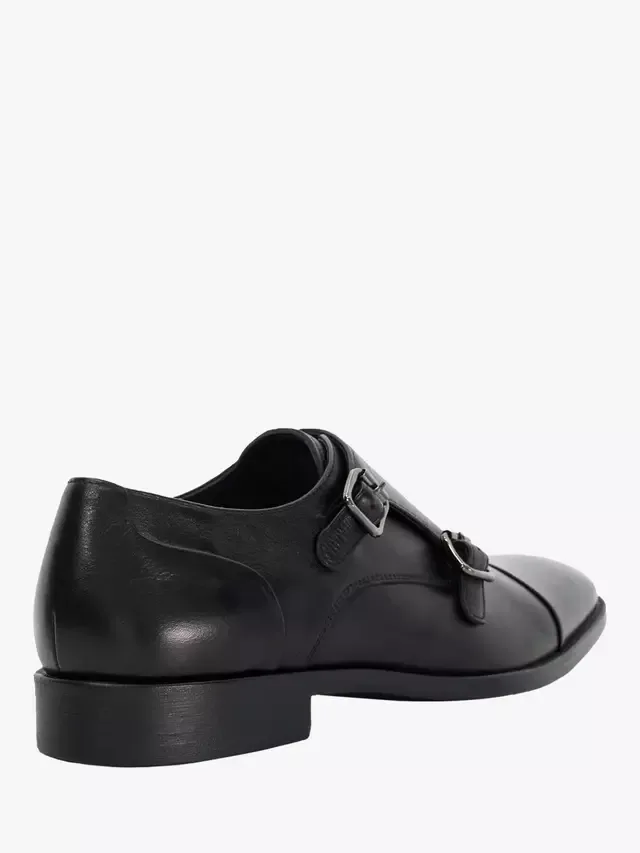 Туфли-монки Satchin Wide Fit из кожи с гибкой подошвой и защитным носком, черные Dune London — фото 4