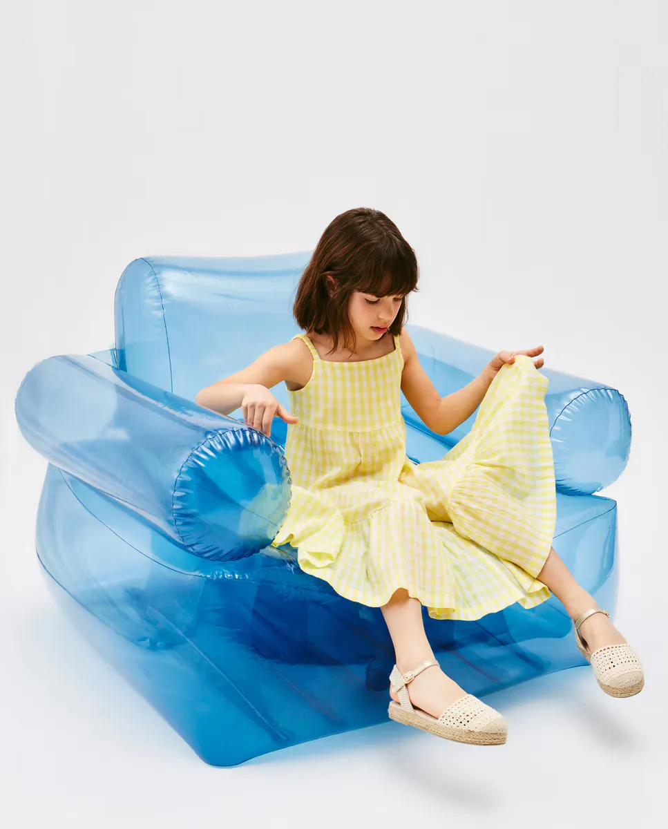 

Платье миди для девочки с рюшами Kids El Corte Inglés, жёлтый