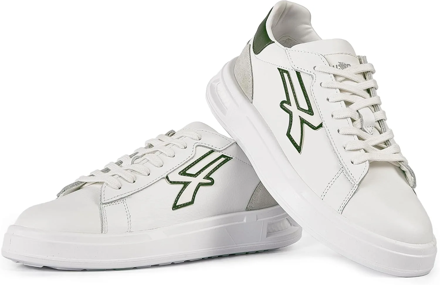 Кроссовки U-Power Urban Lifestyle Snake White Green Beige из мягкой кожи, спортивные, повседневные, низкие, с нескользящей подошвой и вставкой Infinergy, идеально подходят для ежедневного использования U Power, белый/зеленый/бежевый — фото 4