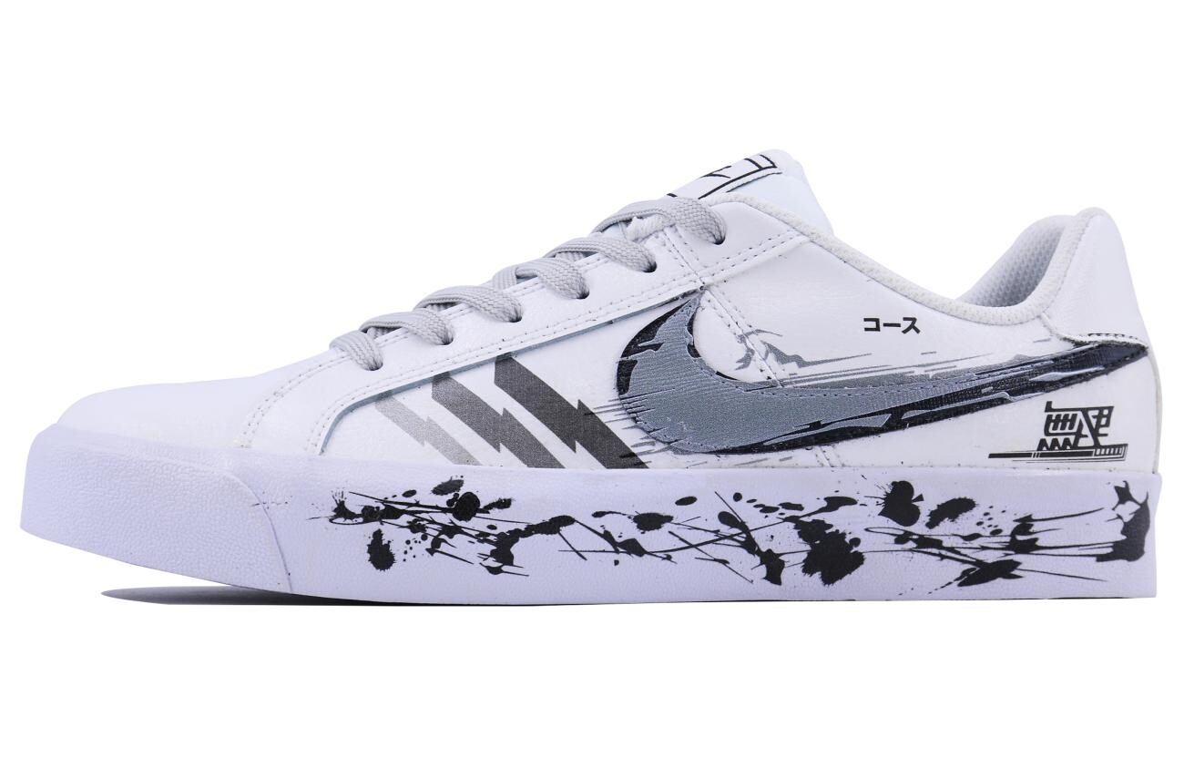 

Кроссовки Nike Court Royale Skateboarding Shoes Unisex Low-top Black, белый