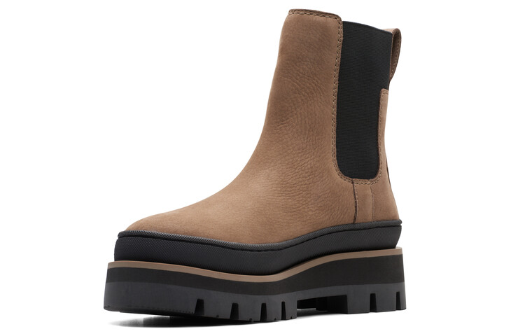 Ботинки женские Clarks высокие, коричневый/черный — фото 2