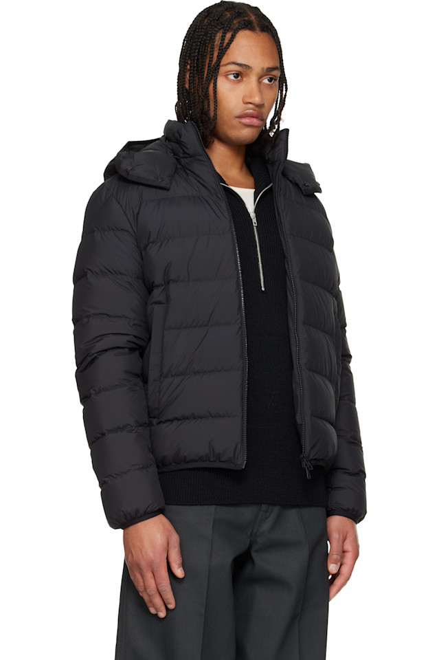 Пуховая куртка Montbrocq с капюшоном и короткими рукавами Moncler, черный — фото 2