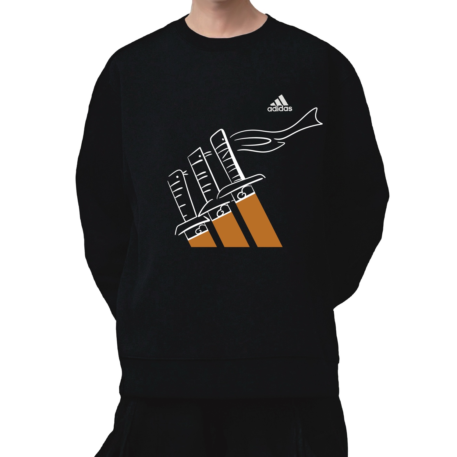 Adidas Толстовки LABEL, унисекс, черные, с круглым вырезом, средней толщины, стандартного размера — фото 4