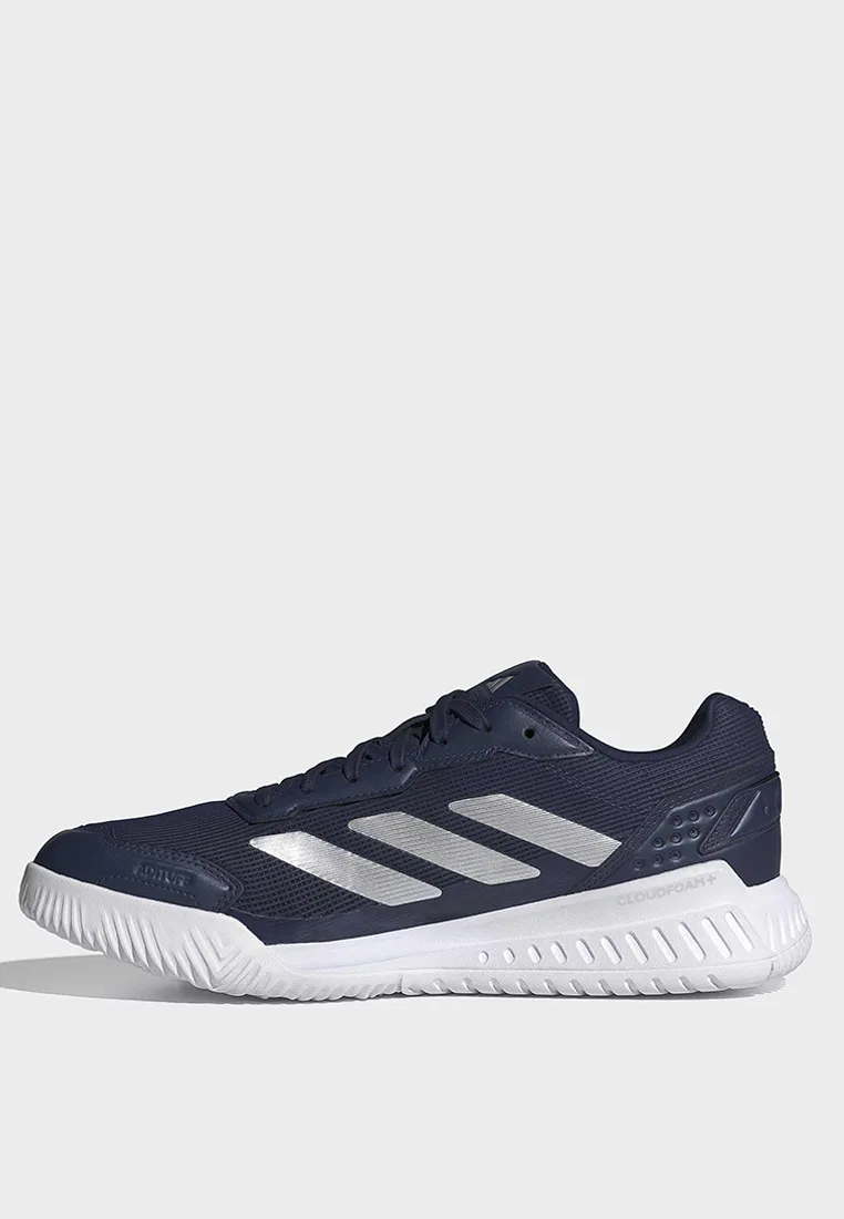 Кроссовки для падел, мужские, Courtquick Adidas, белый/темно-синий — фото 4