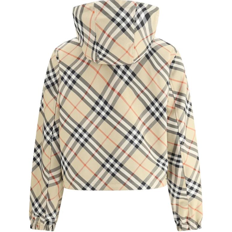 Куртка Burberry Винтажная клетчатая двусторонняя с капюшоном, бежевый — фото 3