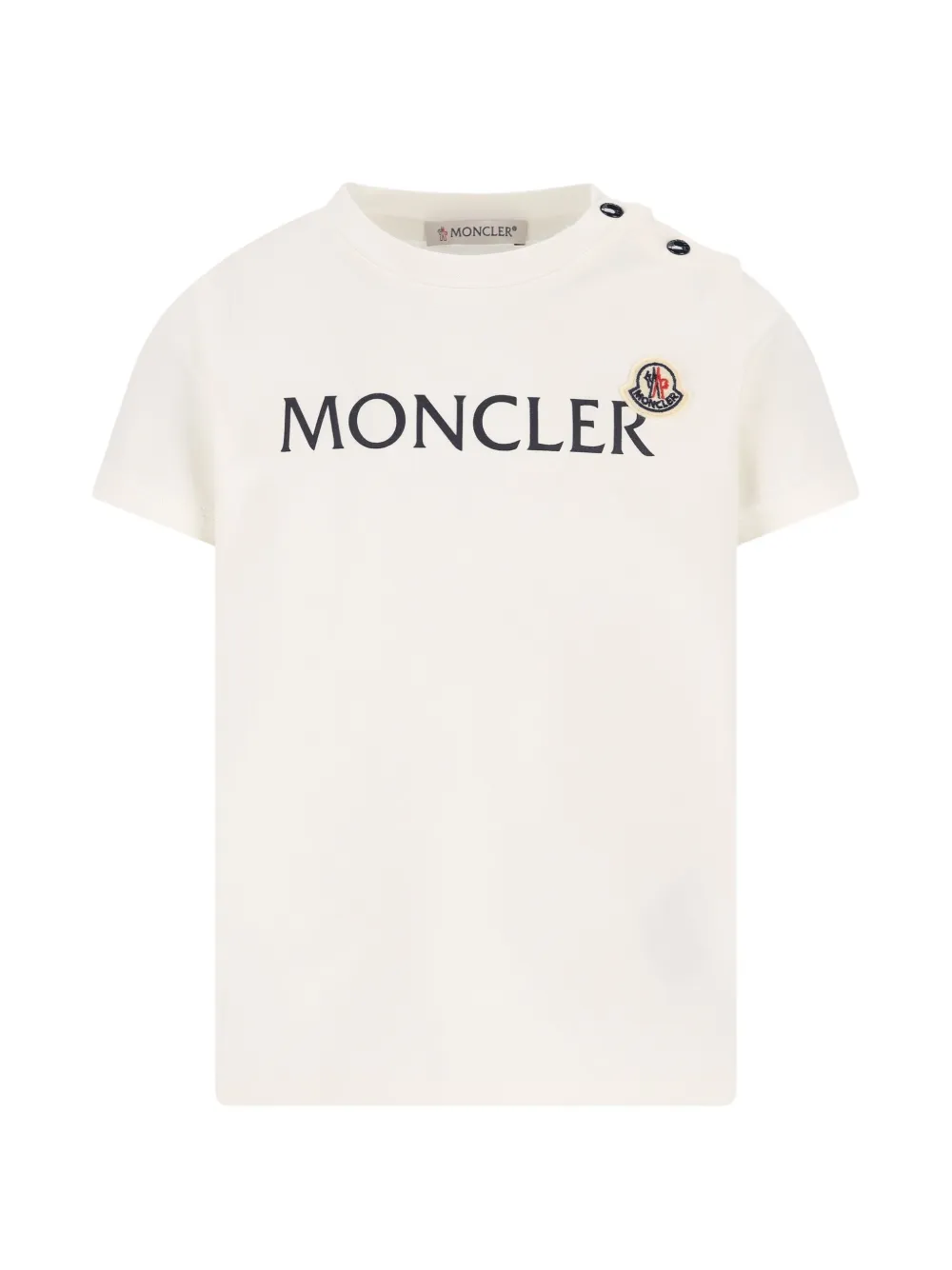 

Футболка с короткими рукавами и логотипом Moncler Enfant, бежевый