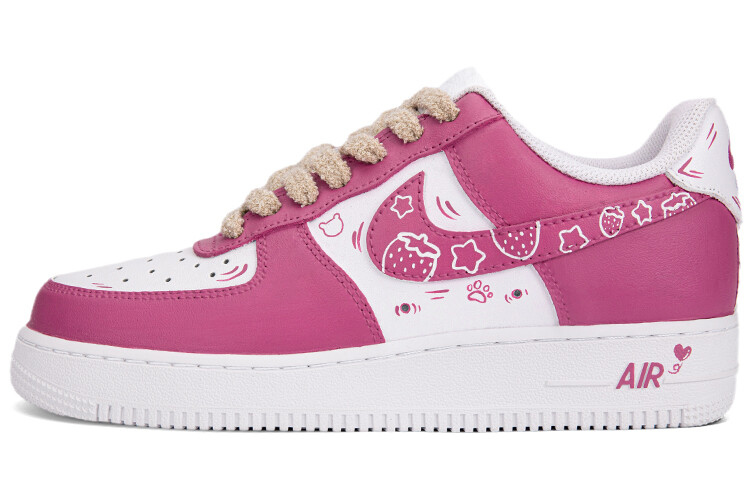 

Кроссовки Nike Air Force 1 Skateboard Shoes Women's Low-Top White/Rose Red