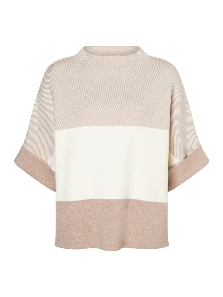 

More & More Свитер с короткими рукавами, в стиле колор-блок бежевого/светло-белого цвета