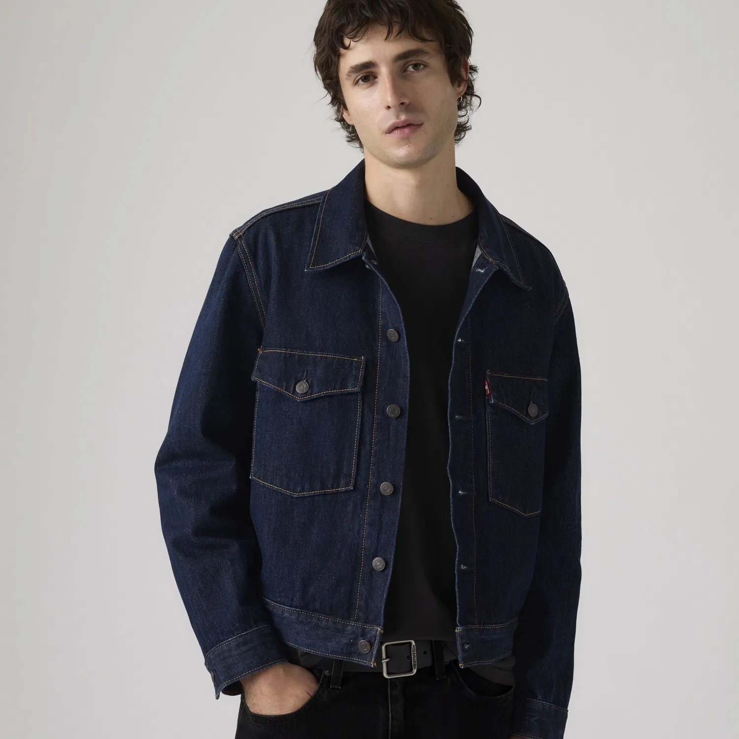 Куртка дальнобойщика у станции Эмбаркадеро Levi's, Dark Wash