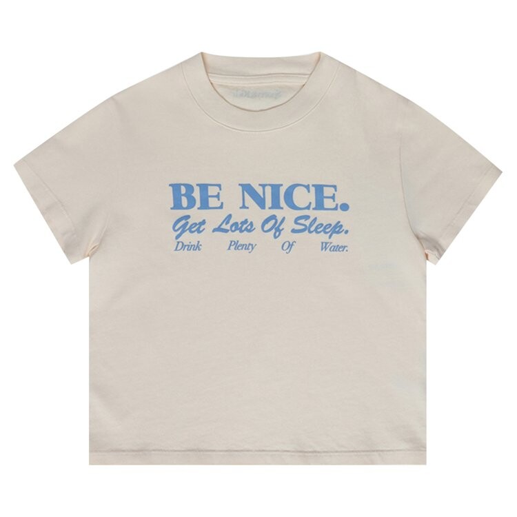 

Футболка Sporty & Rich Kids Be Nice T-Shirt, цвет Cream/Periwinkle