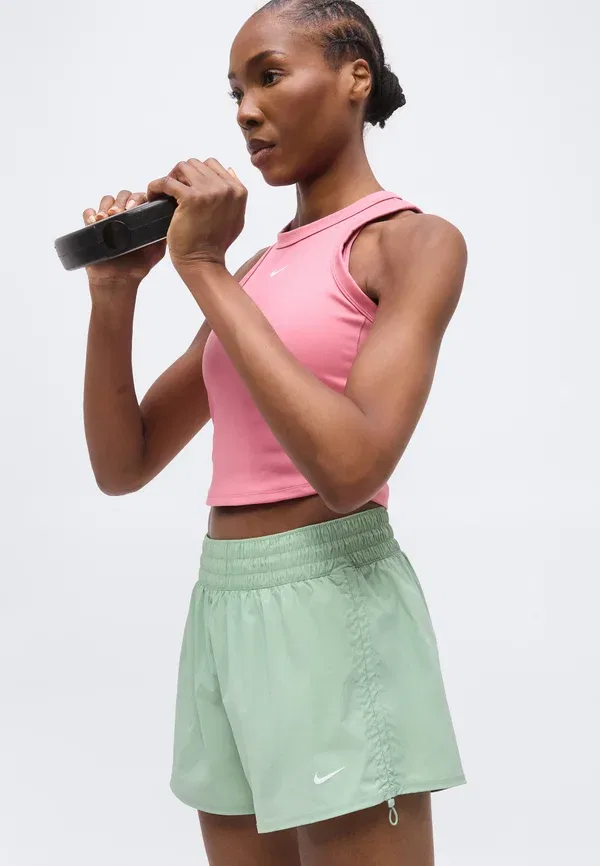 Топ облегающий укороченный Nike Performance, пион/белый — фото 4