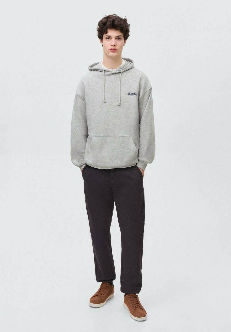 

Толстовка NAUTIC con cappuccio Mango Kids, цвет Lichtgrijs