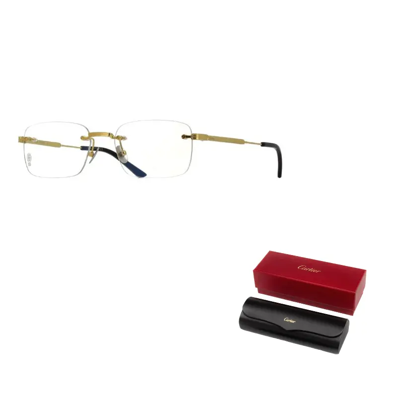 

Cartier Безоправные квадратные очки, Gold
