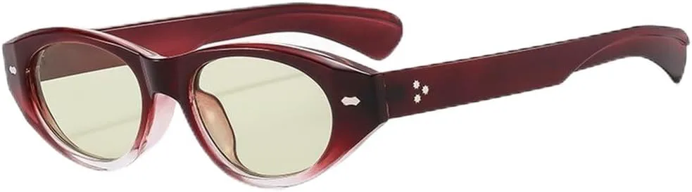 

Женские солнцезащитные очки «кошачий глаз» с заклепками, желейного цвета, для занятий спортом на открытом воздухе, бега и верховой езды generic, Gradual Red Green